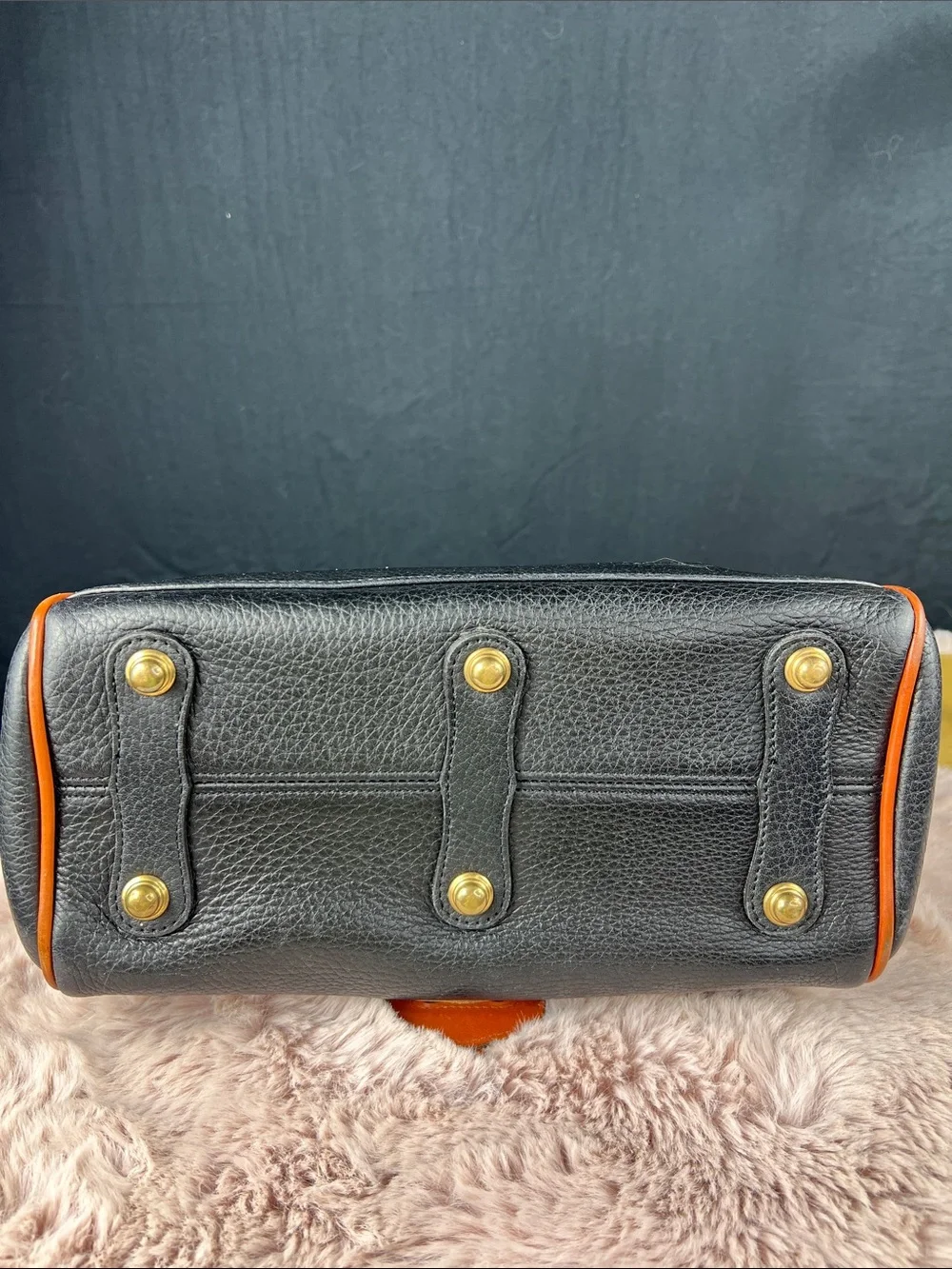 Dooney & Bourke Vintage All Weather Leather AWL Carrier Satchel Black USA